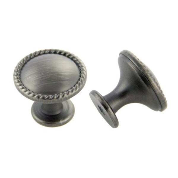 Crown 1-1/5" Rope Cabinet Knob Satin Pewter Finish CHK972APH - main